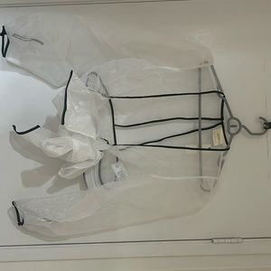 Maeve Holiday Sheer top